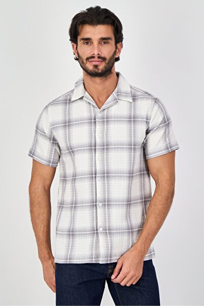 Nordam Men Regular Fit Checkered Short Sleeve Casual Shirt, Multicolor