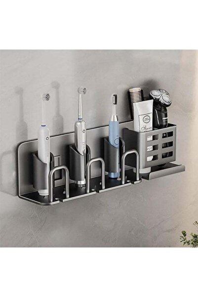 Arabest Bathroom Toothbrush Holder,Electric,3 Slot,Aluminum Wall Mounted Stor...