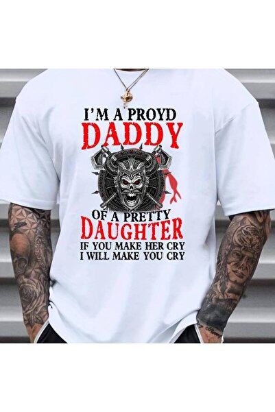 212Wear تيشيرتات عصرية بطبعة Proud Daddy، تيشيرتات مريحة قابلة للتمدد ومسامية...