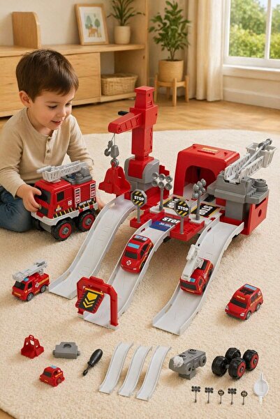 Vinnatsu 1 Set Alloy 2 In 1 Transforming Container Truck Playset Launch Ramp ...