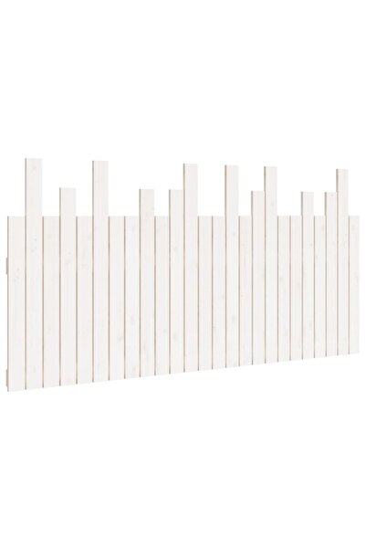 vidaxl Tăblie de pat pentru perete, alb, 159,5x3x80 cm lemn masiv pin