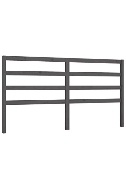 vidaxl Tăblie de pat, gri, 206x4x100 cm, lemn masiv de pin