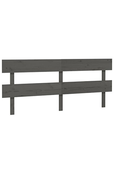 vidaxl Tăblie de pat, gri, 204x3x81 cm, lemn masiv de pin