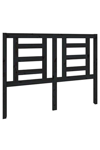 vidaxl Tăblie de pat, negru, 126x4x100 cm, lemn masiv de pin