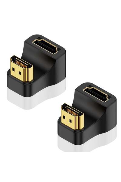 Arabest 2-Pack 8K HDMI 180 Degree Adapter,Down Angle,HDMI 2.1 Male to Female,...