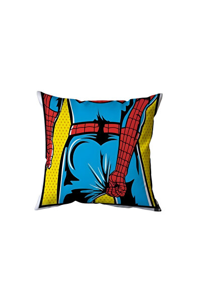 Beramussa Humorous Superhero Design Pillow, Funny Gift