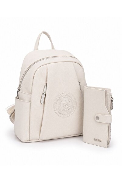 Just Polo 2-Pack Original Justpolo Women's 9-Compartment Backpack and Wallet ...