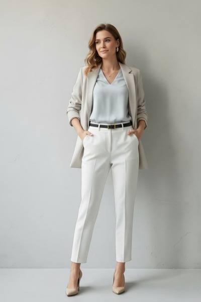 lady special Belted Carrot Trousers