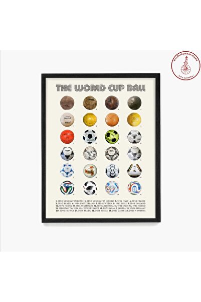HOME MODE 30x40 cm / 12x16 Inch World Cup Ball History Black Floating Frame |...