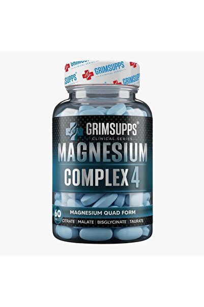 Grimsupps Magnesium Complex 4 - Citrate, Bisglycinate, Taurate, Malate B6 Vit...