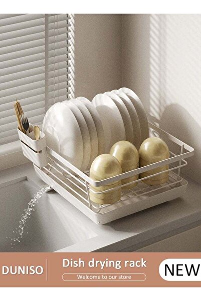 DUNISO Dish Rack for Kitchen Counter,Stainless Steel Sink Dish Drainer Rack W...