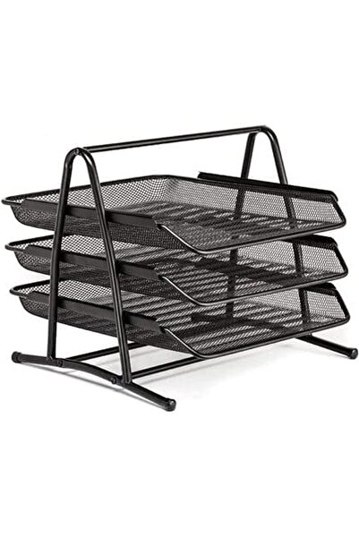 Partner Hi-Range Desk Deposit Tray 3 Layer A4 Metal tray Office Desk Organise...