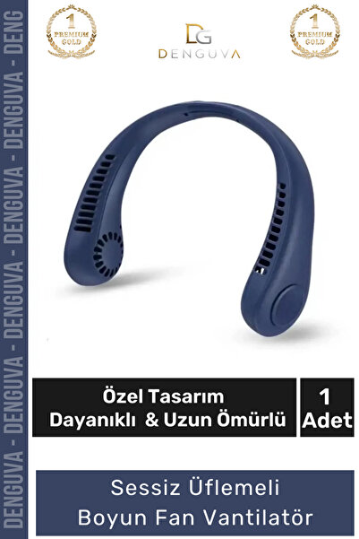 Denguva BoyunFanı Şarjlı Taşınabilir Mini USB Sessiz Fan Güçlü Motorlu Giyile...