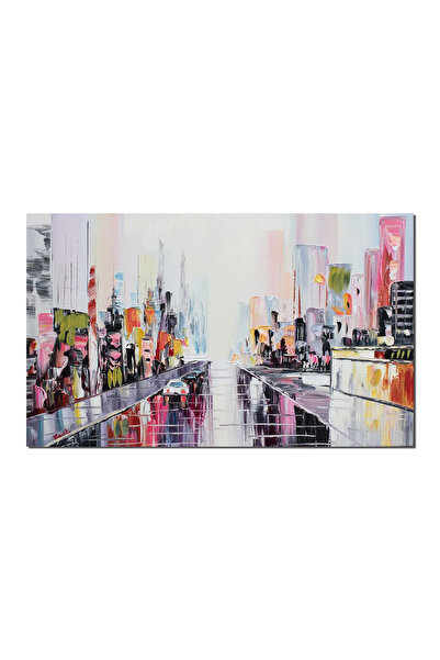 artnova Πίνακας αστικού τοπίου για σαλόνι, 100x60εκ., ζωγραφισμένο στο χέρι, ...