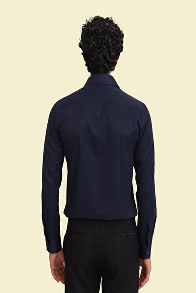 Picuardo Erkek Slim Fit Uzun Kollu Kolay Ütülebilen Pamuklu Düz İtalyan Gömlek