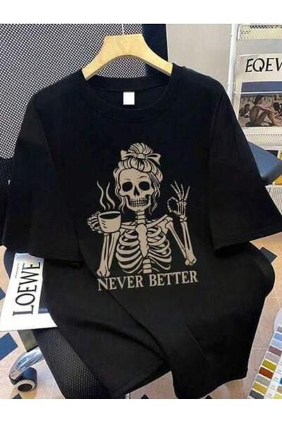 bellanova Unisex πολύχρωμο μπλουζάκι με στάμπα Oversize Streetwear Άνετη εφαρ...