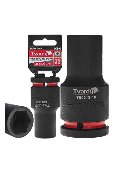Tvardy Cheie tubulară de impact cu 6 puncte 3/4 ", 19 mm, Cr-Mo, T00213-19