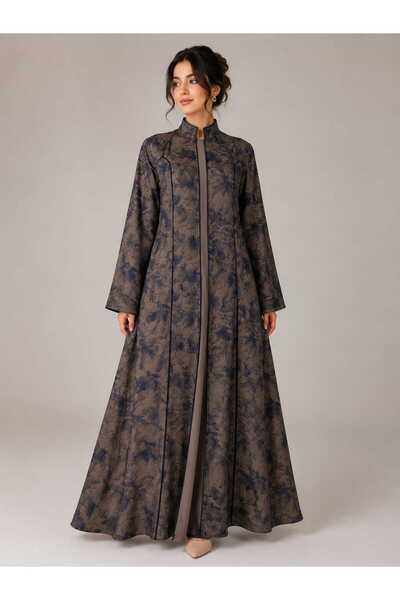 M&O 2 Tik tok abaya with a tree, inlaid with cotton on the front and on both ...