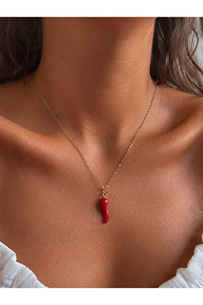 Histakı Women's Anti-Darkening Chain Pepper Luck Necklace