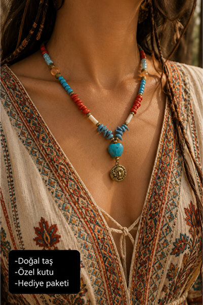 HER ŞEY NOTA www.herseynota.com Traces of the Sun Natural Stone Necklace – Bo...