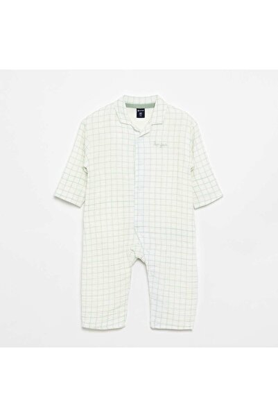 KIABI Checked sleepsuit GREEN