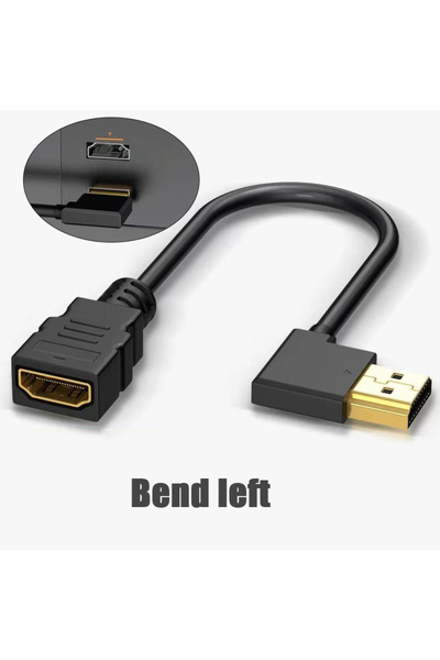 Choice1 كابل تمديد HDMI بزاوية 90 درجة ذكر/أنثى 0.15 متر، متوافق مع HDMI، 60 ...