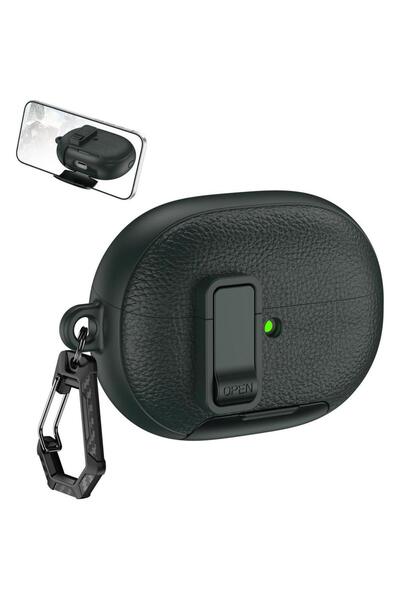 Choice Green Earphone Protective Case for FreeBuds Pro 5 PU Leather Case with...