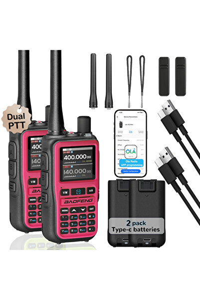 Choice4 BAOFENG USB Plug pink-2pack5RMin 2 Pack BAOFENG UV-5R Mini Dual Band ...