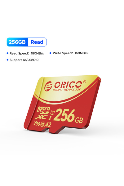 Choice4 بطاقة ذاكرة Orico 256GB ORICO 64GB microSDXC UHS-I، سرعة 180 ميجابايت...