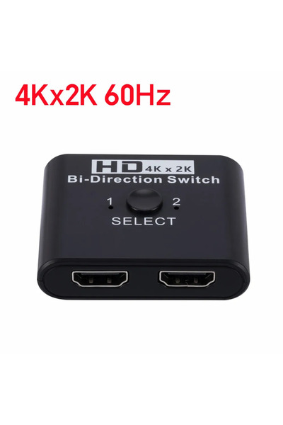 Choice محول فيديو أسود بمنفذين متوافق مع HDMI عالي السرعة 4K 60Hz، جهاز تقسيم...