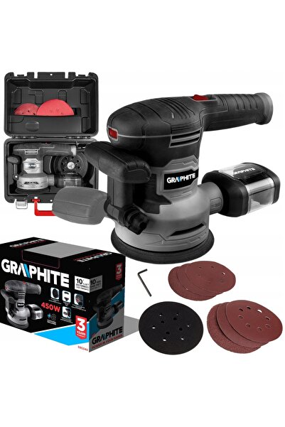 graphite Polizor electric de 450W 125/150mm PEX 6X Hârtie Valiză 59G349