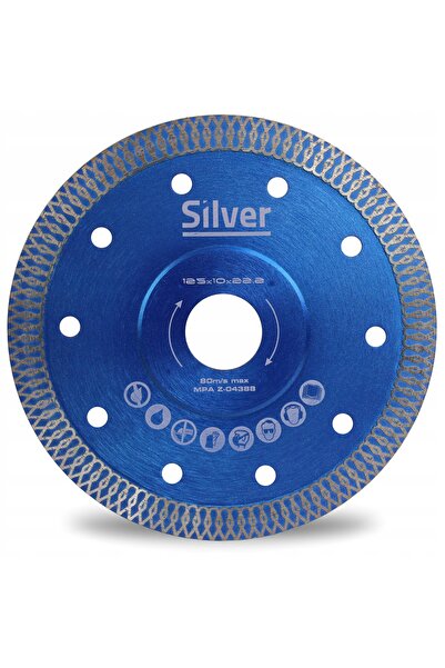 Silverina Disc diamantat argintiu pentru tăiere gresie și plăci 125mm PRO S10198