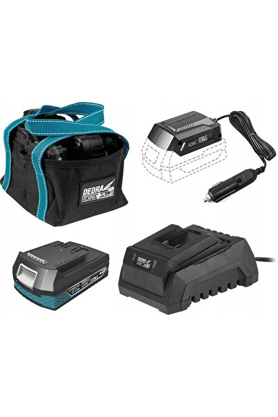 Dedra-Polonia DEDRA Set acumulator 2Ah încărcător auto geantă SAS+ALL DED7030G10