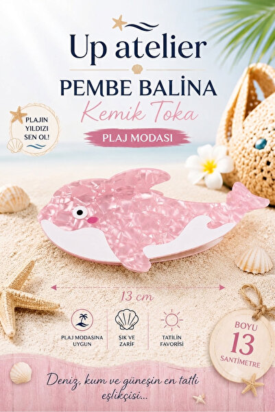 Up Atelier Plaj Modası Balina Kemik Toka 13cm