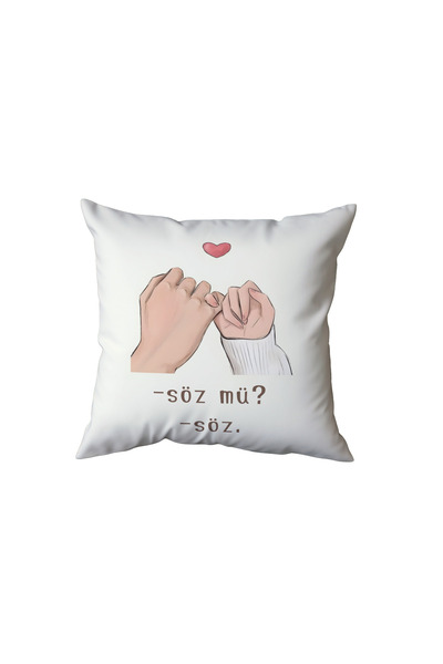 Beramussa Promise Written Love Themed Pillow, Meaningful Gift