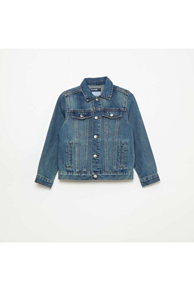 KIABI Denim Jacket with Button Fastening BLUE