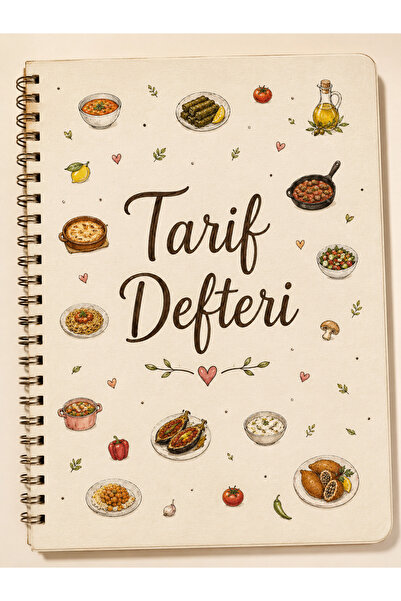 Eseran Print Çizimli Tarif Defteri