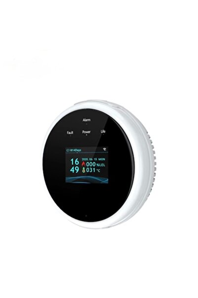 OEM Αισθητήρας διαρροής αερίου WiFi, οθόνη LCD, ειδοποίηση μέσω εφαρμογής, λευκό