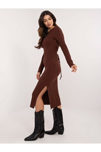 LAKERTA Rochie Dama, LAKERTA, Bumbac, Rochie creion, Maro inchis, model LK-SK...