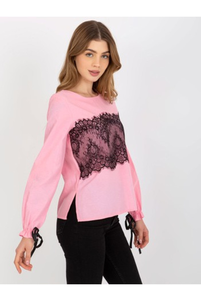 LAKERTA Bluza Dama, LAKERTA, Bumbac, Maneca lunga, Roz, model LK-BZ-506877.15X