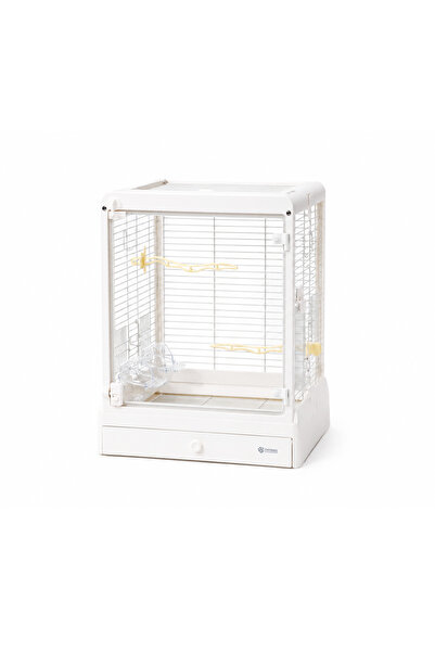 Dayang Panoramic Glass Bird Villa Cage, 52cm Large Parrot Cage with Interacti...