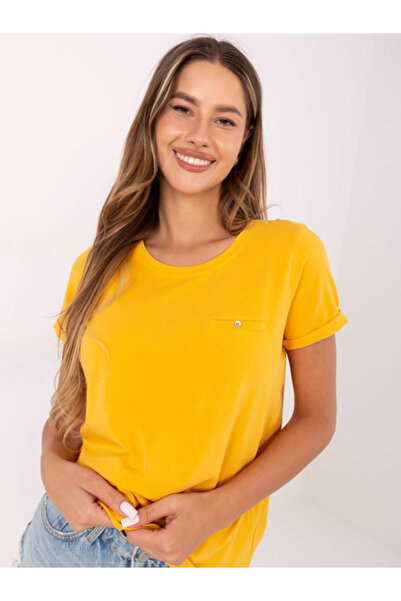 Basic Feel Good Tricou Dama, BASIC FEEL GOOD, Bumbac, Maneca scurta, Portocal...