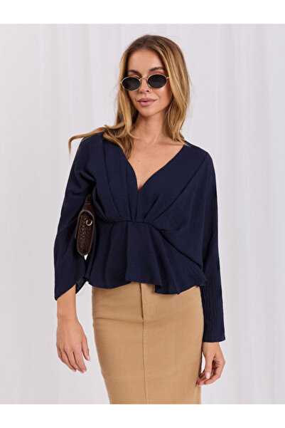 Italy Moda Bluza Dama, ITALY MODA, Poliester, Maneca lunga, Bleumarin, model ...