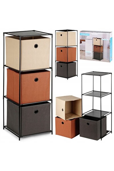 Vilde Etajeră metalică cu compartimente, comodă, dulap pentru living, baie, d...