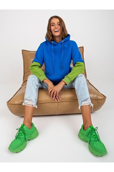 rue parıs Women's Sweatshirt, RUE PARIS, Cotton, Long Sleeve, Dark Blue, mode...