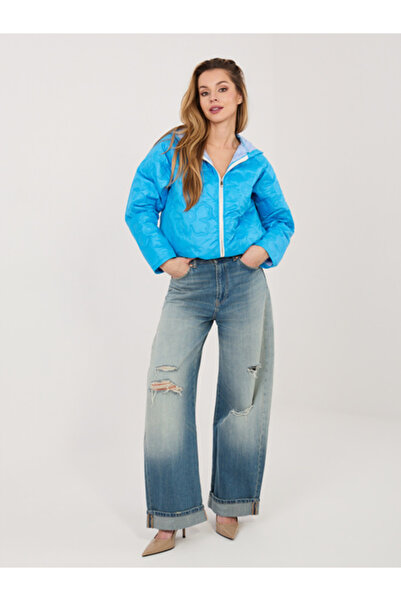rue parıs Women's Jacket, RUE PARIS, Polyester, Long Sleeve, Blue, model IT-K...