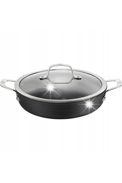 BALLARİNİ Tigaie adâncă cu capac de sticlă Alba 24 cm Inducție