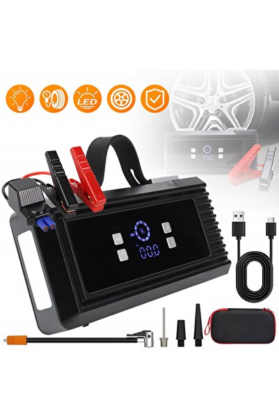 bedee Baterie externă auto 20000mAh Pornire 12V Lanternă LED 3 moduri de ilum...