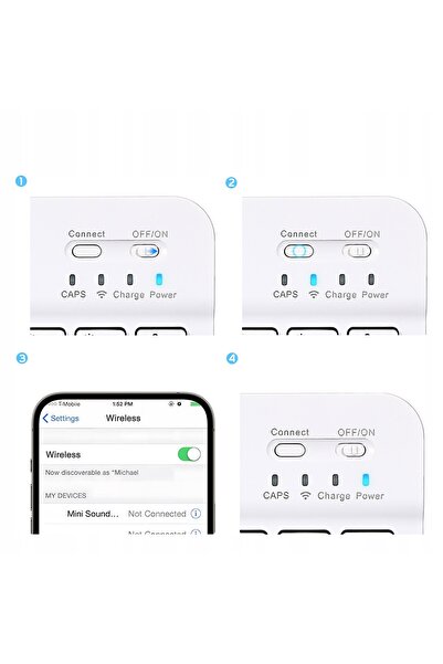 NO BRAND Tastatură și mouse wireless USB mini subțire pentru laptop TV P