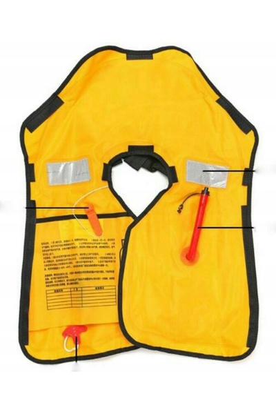 Chigoods Vestă de salvare 150N, roșie, automată, cu CO2, pneumatică.